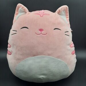 Kellytoy Squishmallows Maui the Cat Pink Plush – Airplane Belly‎ Rare Travel Ed.